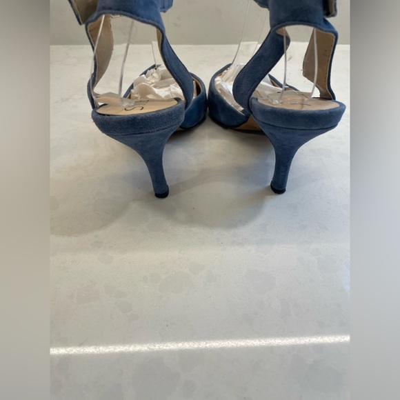 Blue Sole‎ Society Suede Leather Ankle Strap 2.5 in. Pumps  Women Size 6.5. - Picture 9 of 11